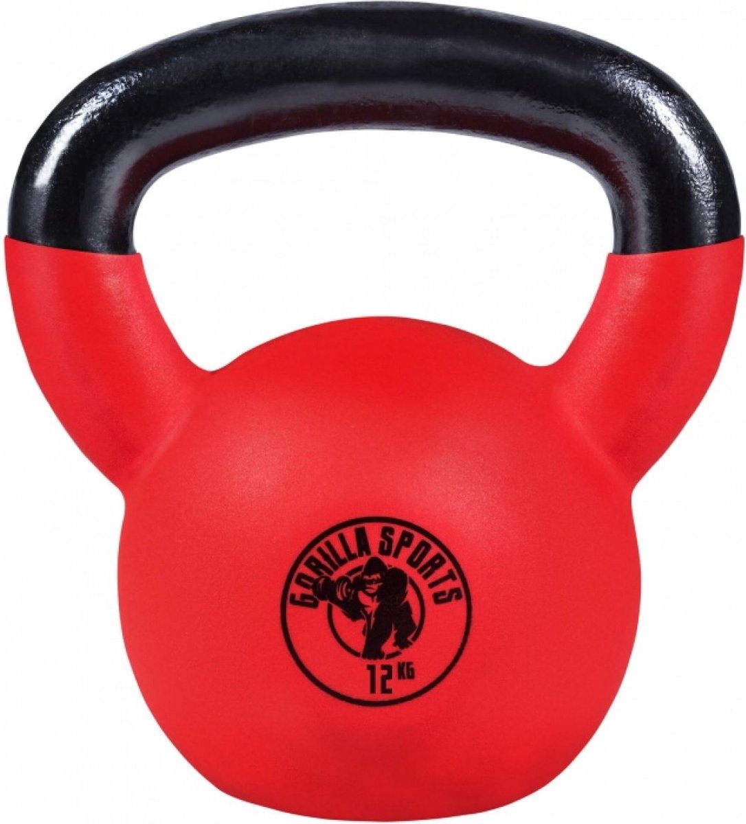 Kettlebell en fonte avec revêtement en caoutchouc de 12 kg