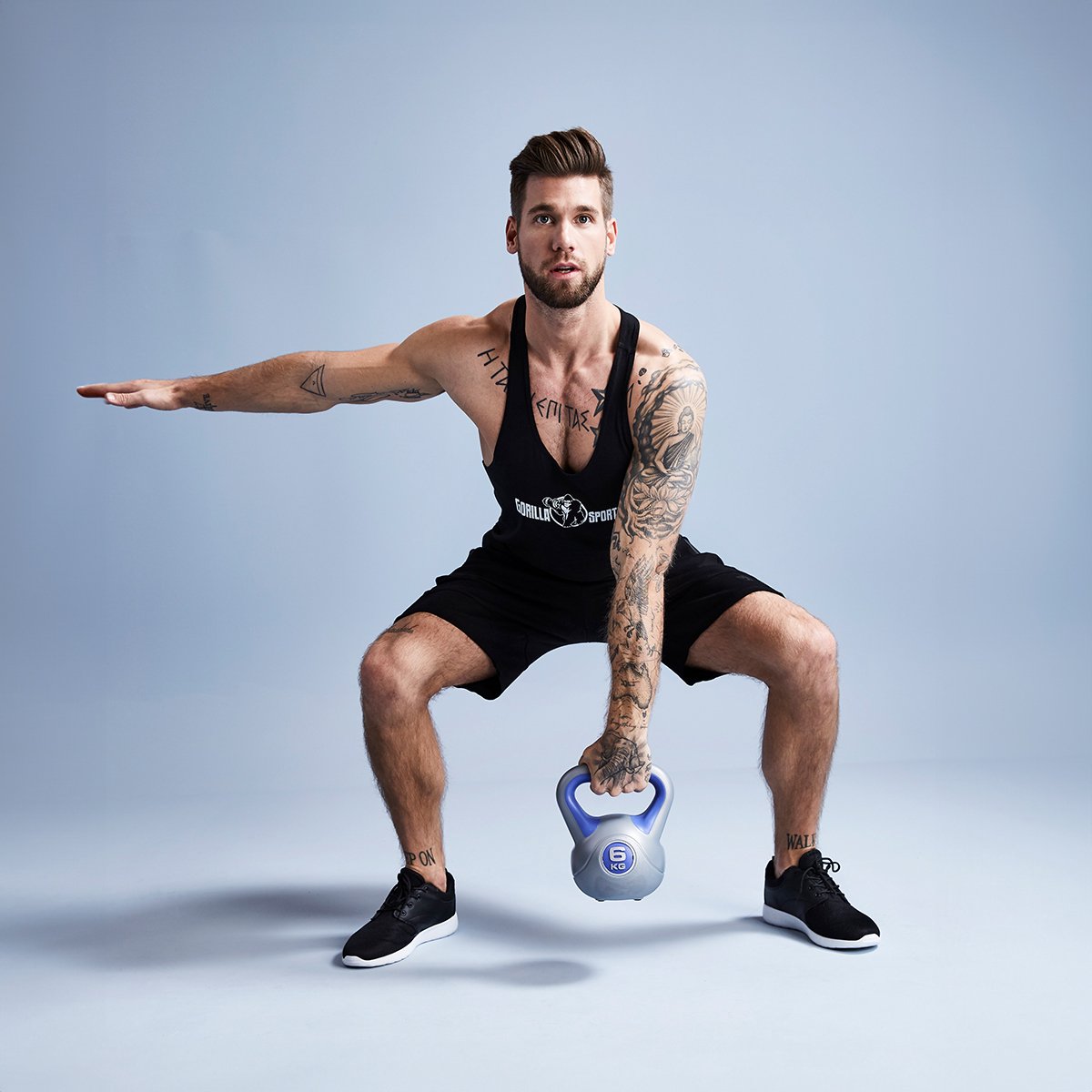 Haltère Russe Kettlebell Plastique Stylish De 18 Kg