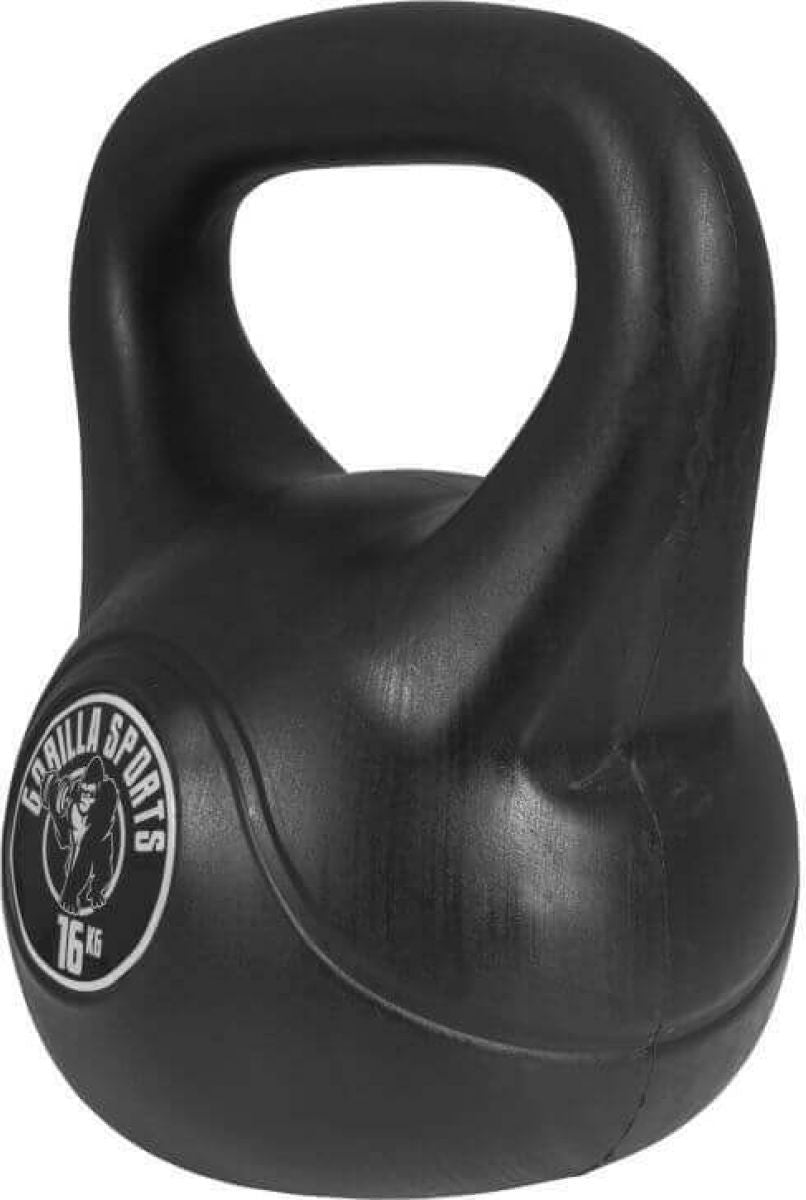 Haltère Russe Kettlebell Plastique Noire De 16 Kg