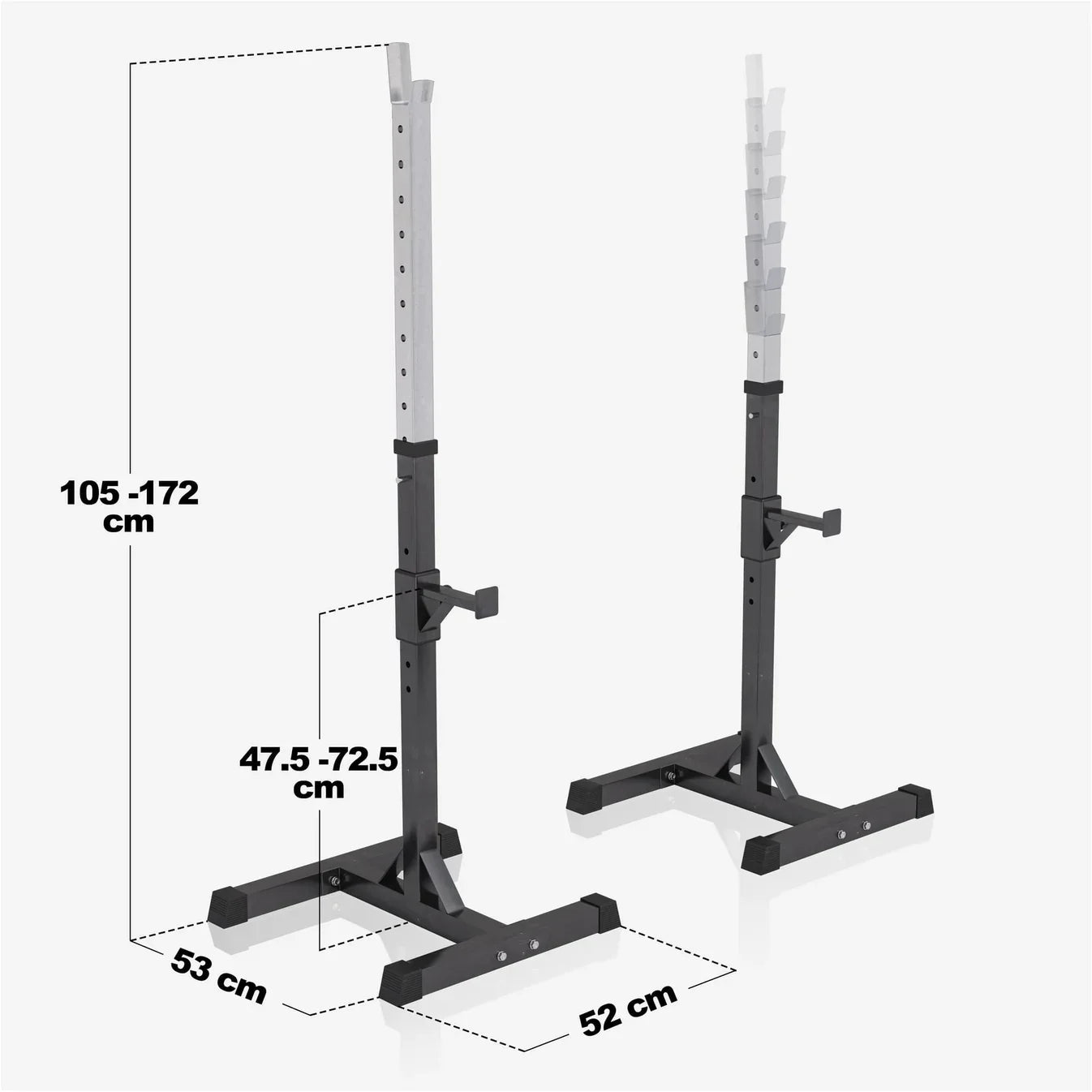 Rack de musculation pour squat hauteur réglable