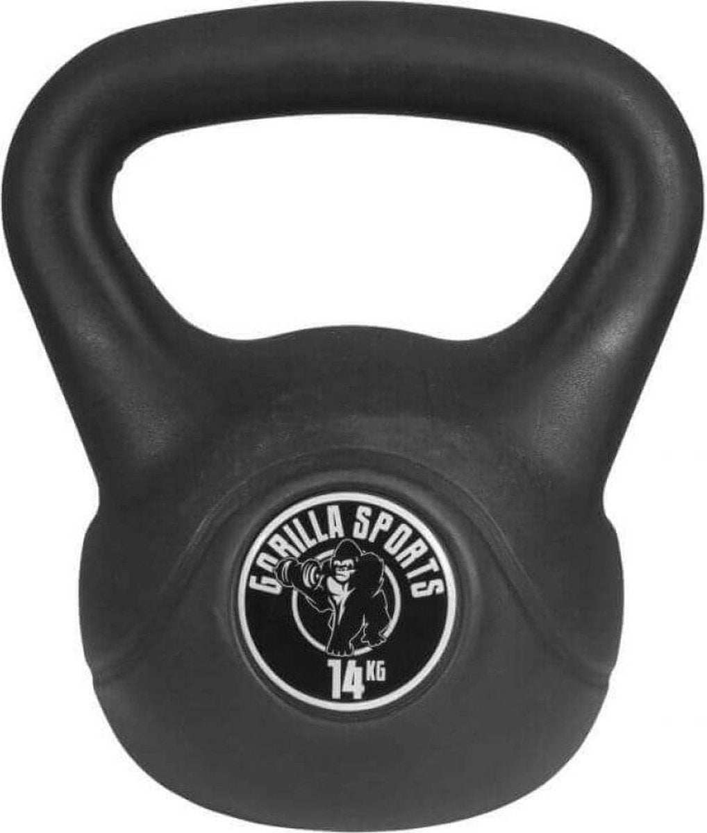 Haltère Russe Kettlebell Plastique Noire De 14 Kg