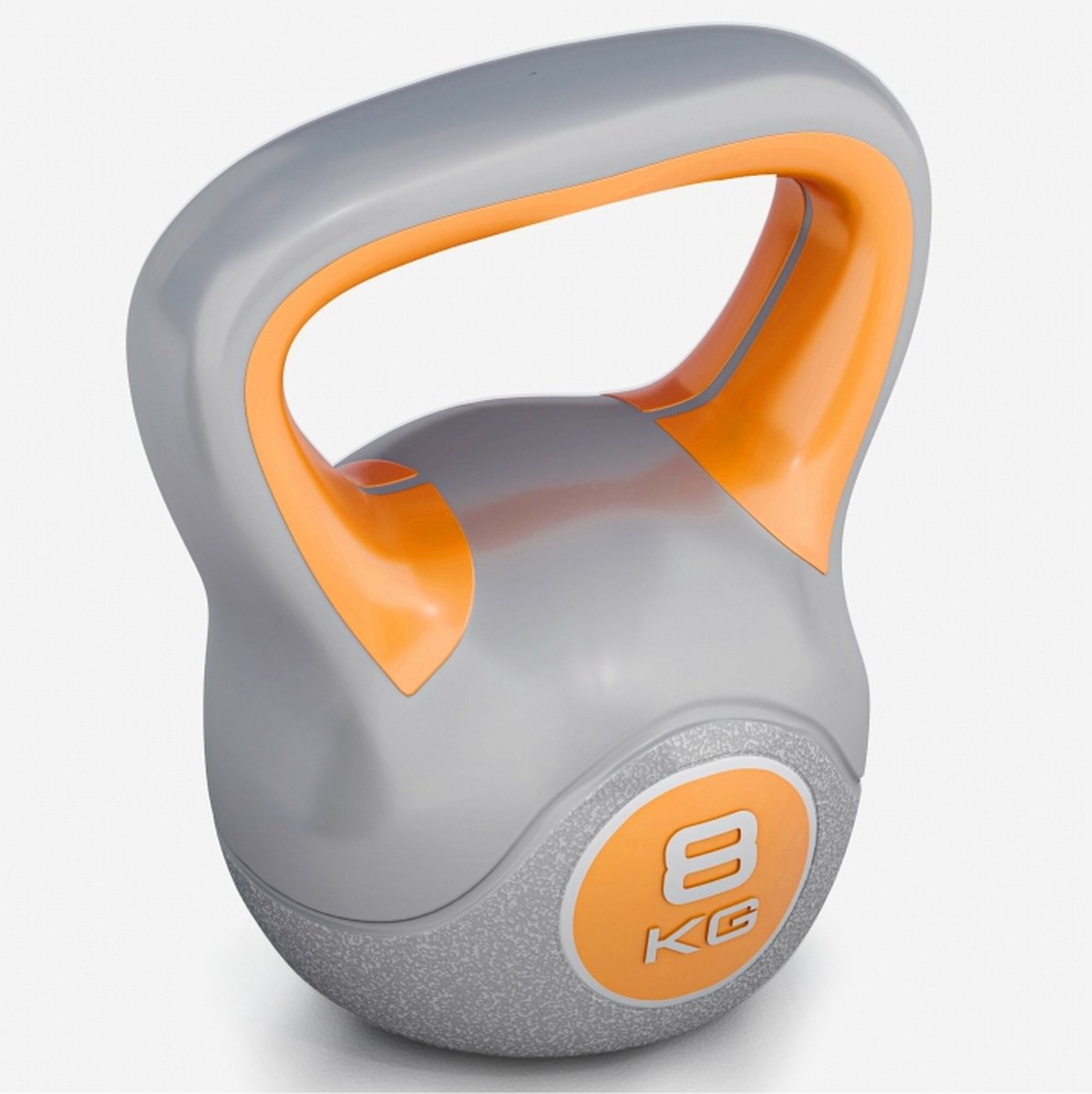 Kettlebell 8 kg Plastique (Grijs/ orange)