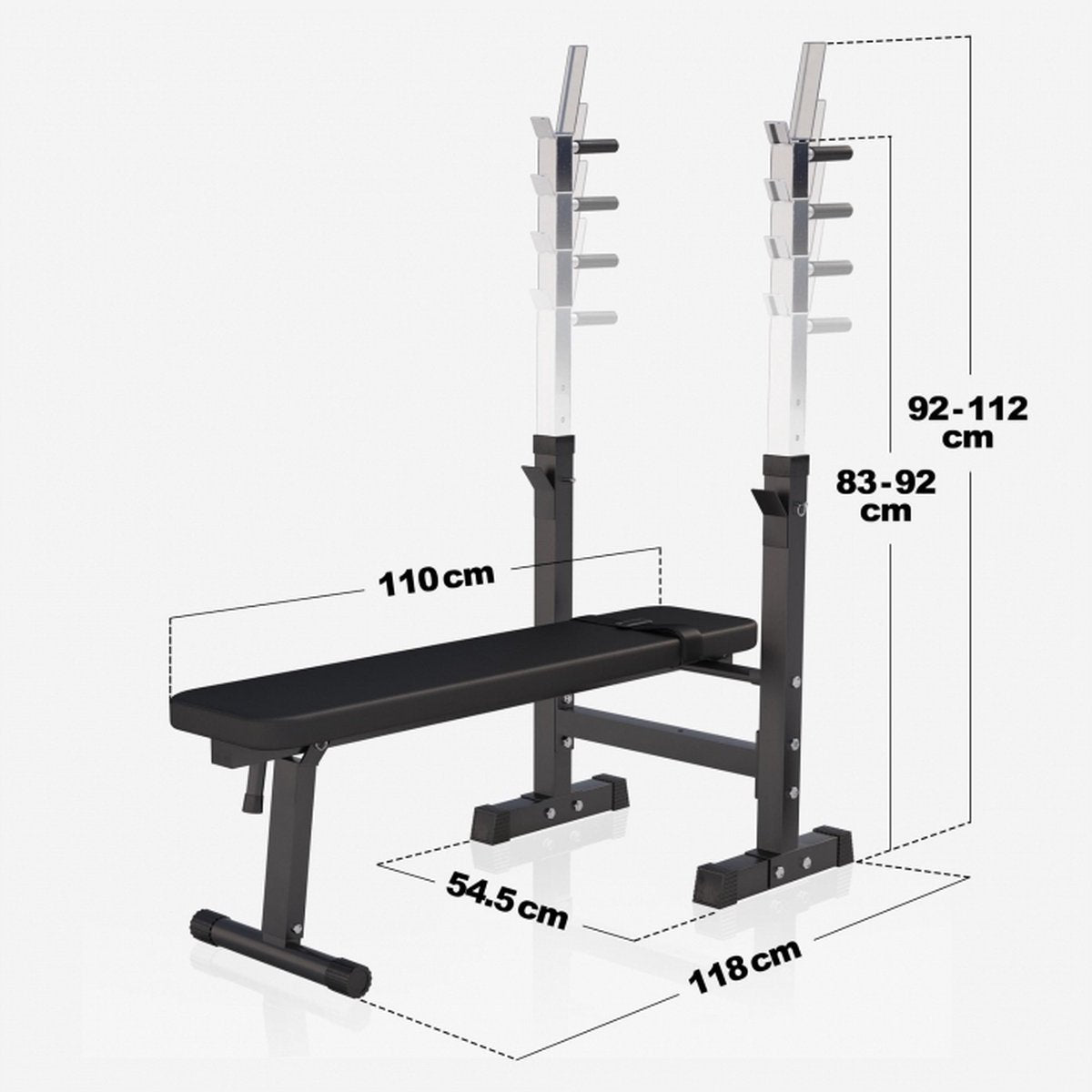 Banc de musculation avec support de barre