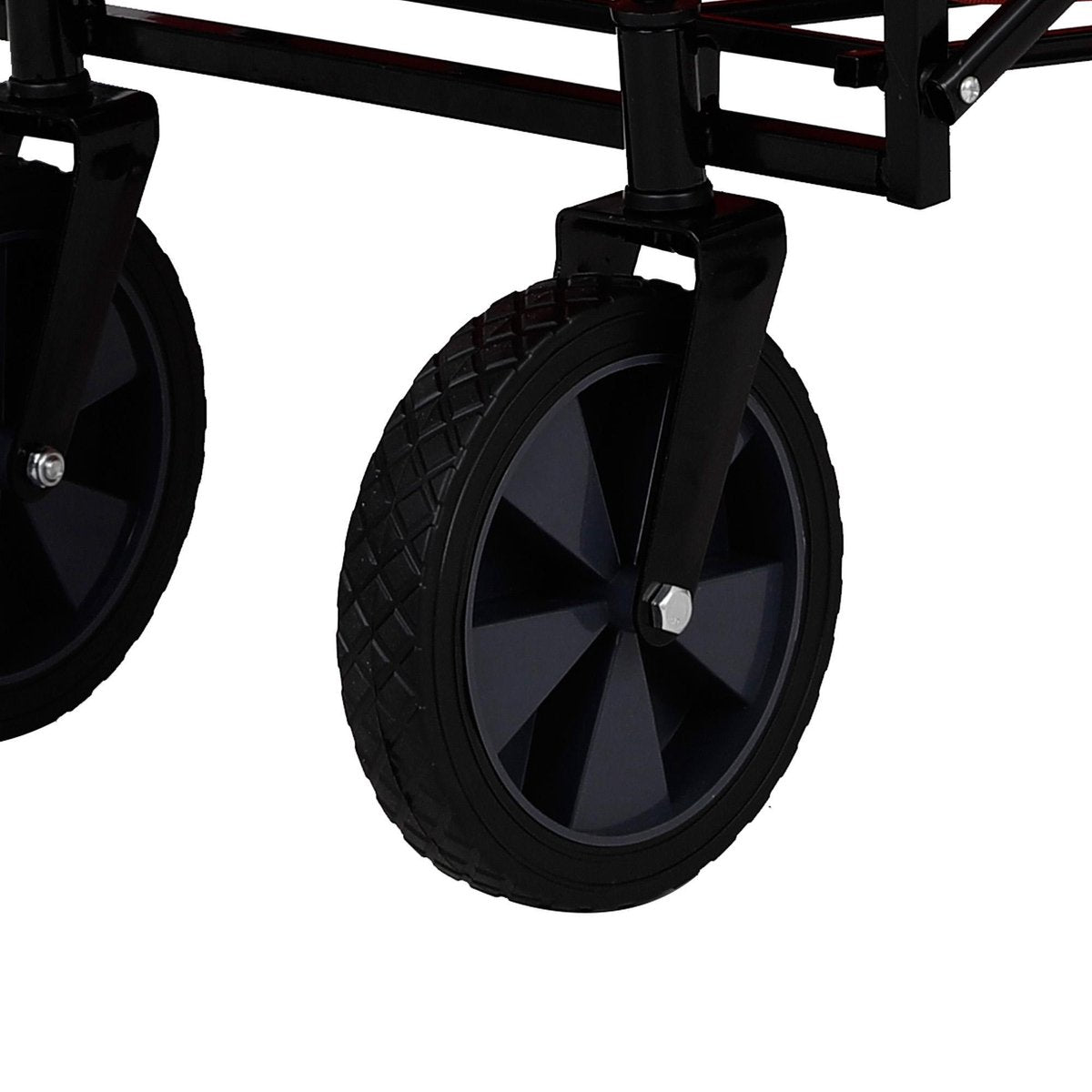 Chariot Pliable avec Toit Chariot de pneus Pleins en Caoutchouc