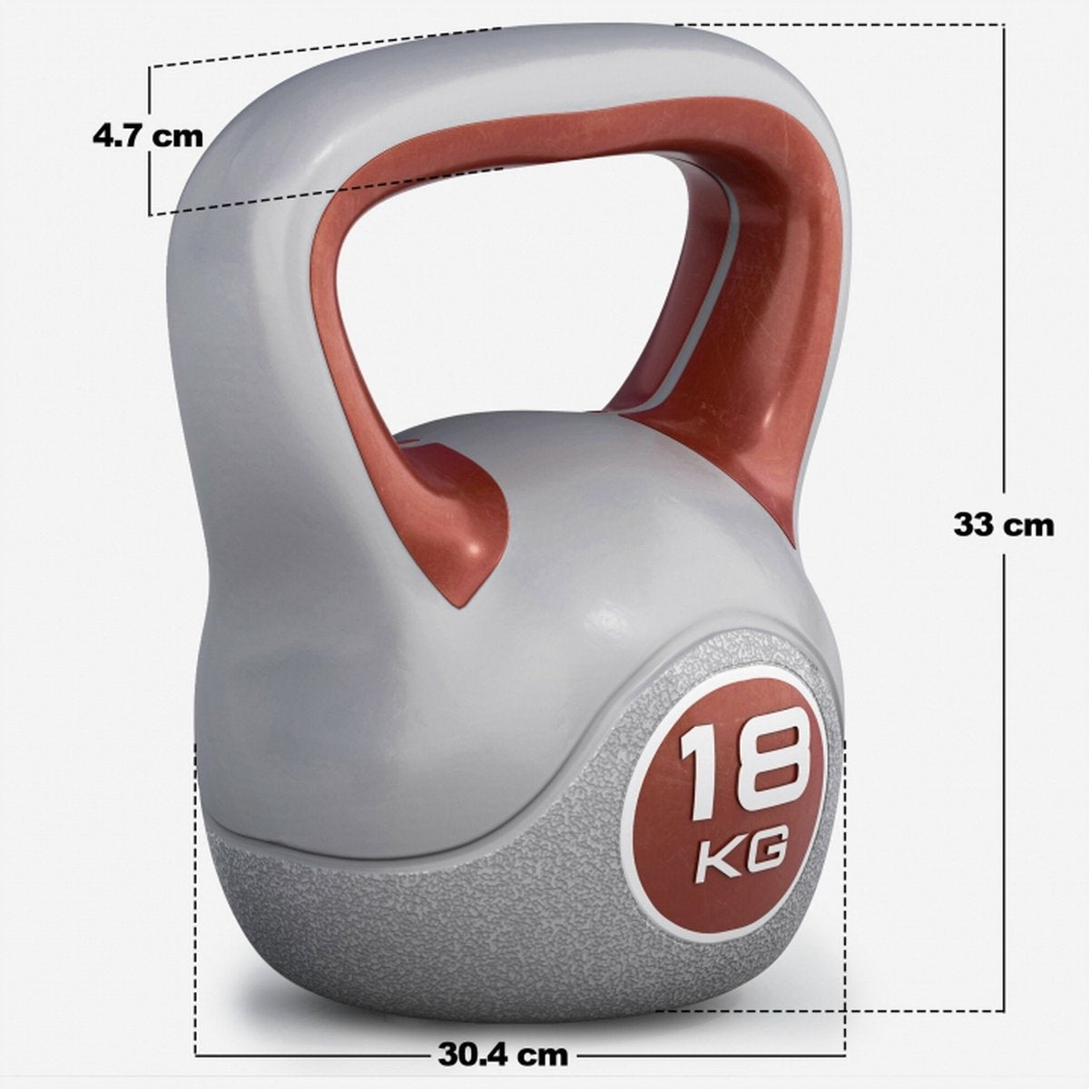 Haltère Russe Kettlebell Plastique Stylish De 18 Kg