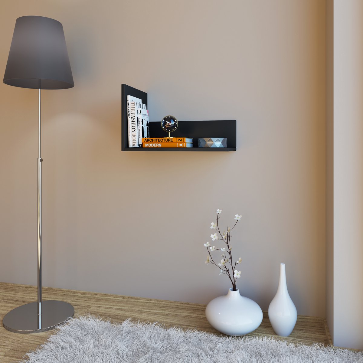 Étagère murale Noir