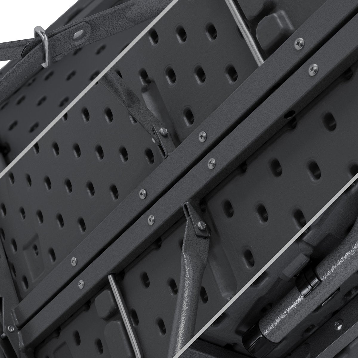 Table de camping pliante 183x76x74cm pour 8 personnes - Anthracite