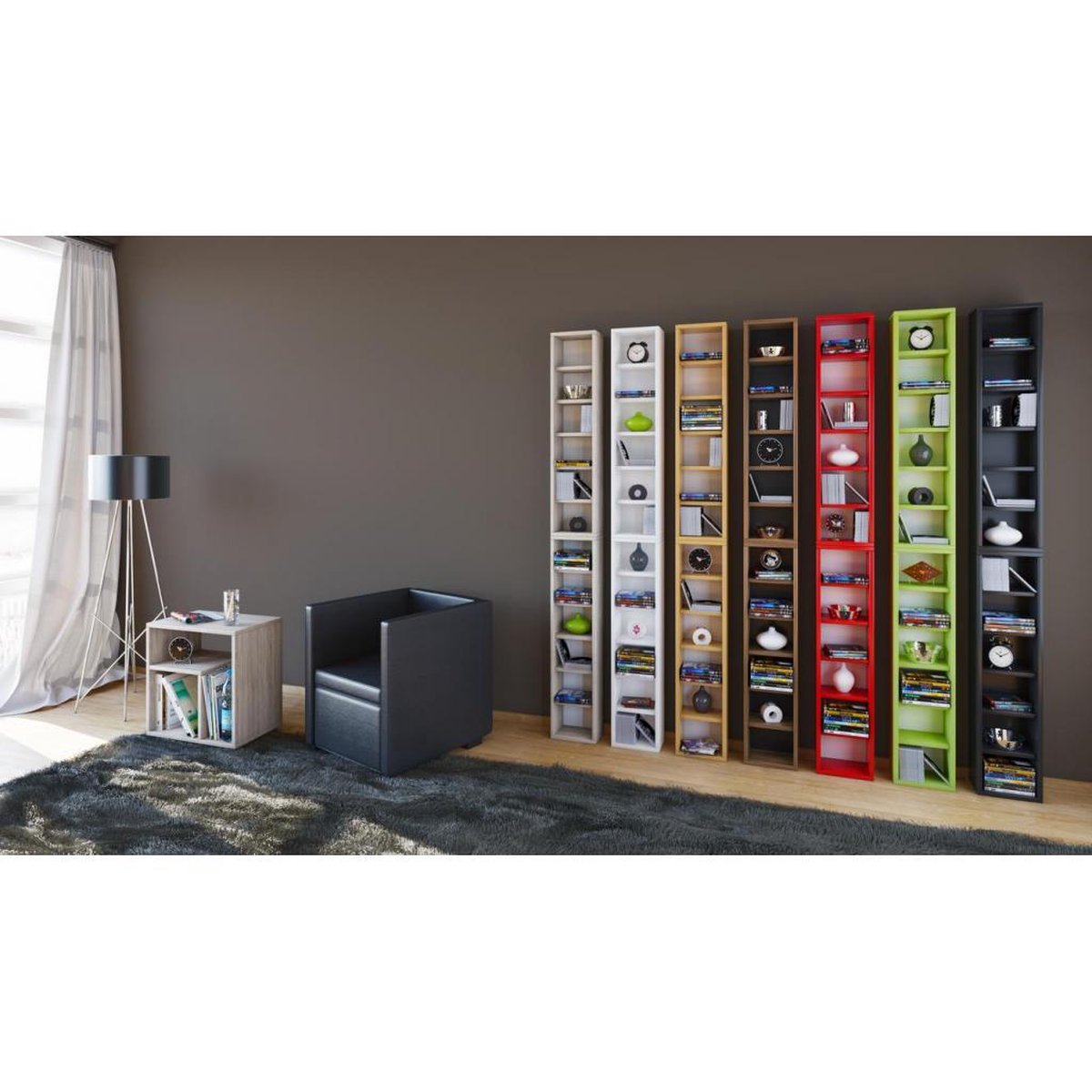 Étagère sur pied  21 x 180 cm, Blanche