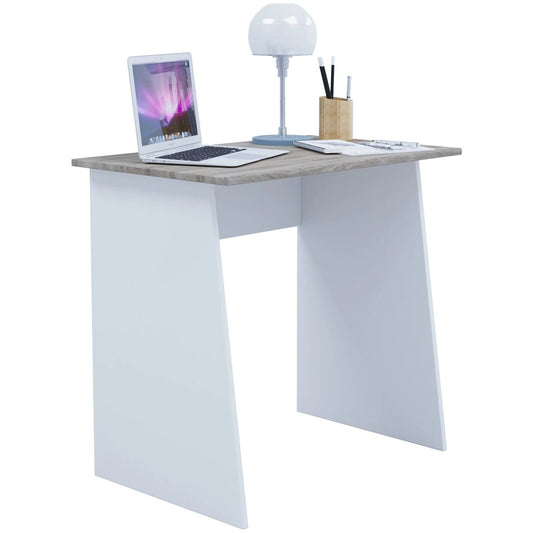 Bureau  Masola blanc et chêne Sonoma 80X74X50 cm