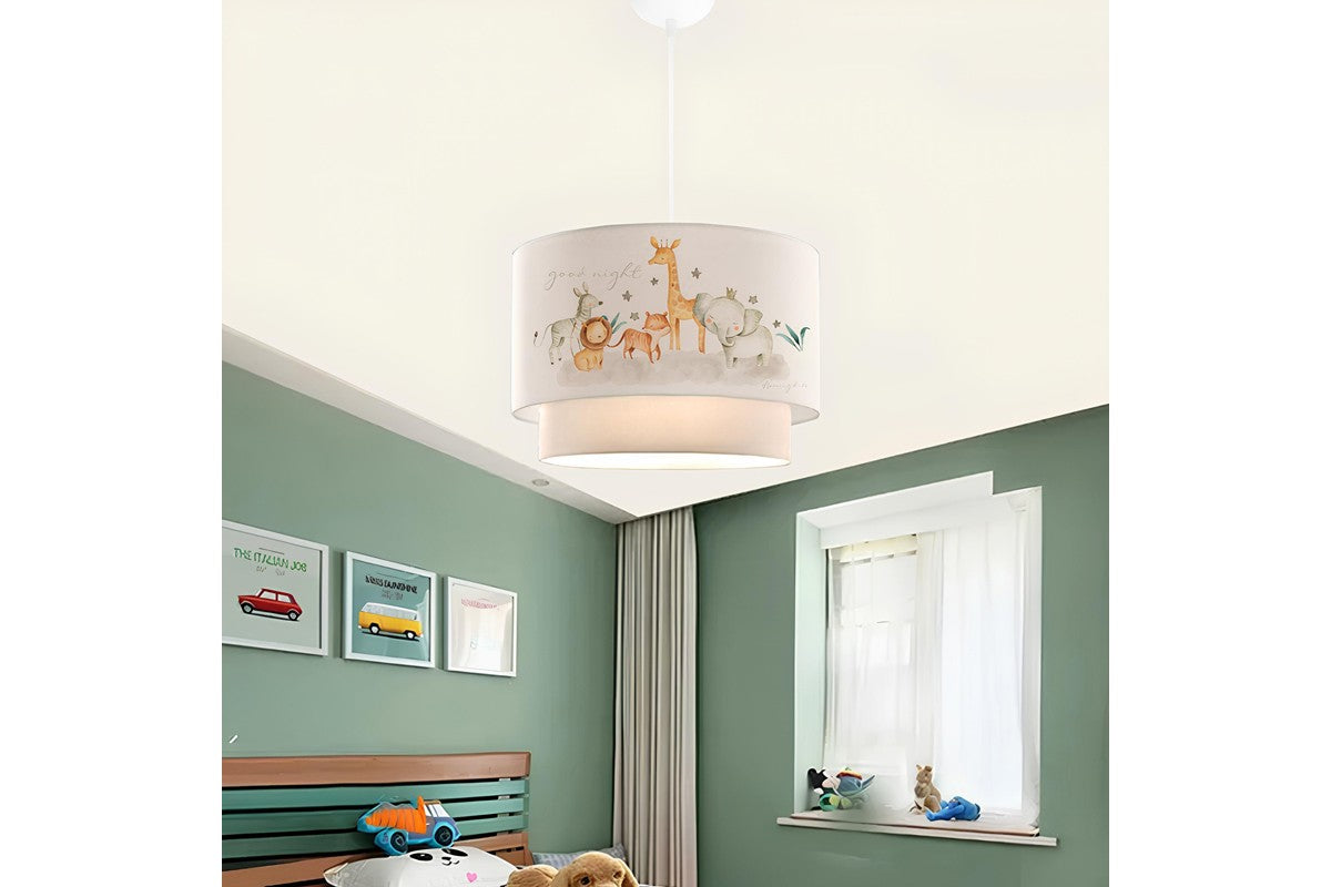 Suspension luminaire plafonnier enfants blanc 30x70 cm