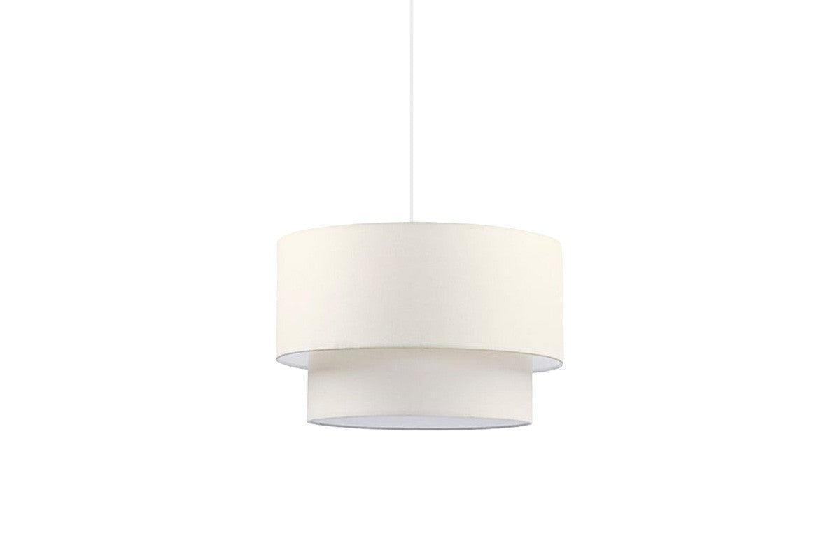 Suspension luminaire plafonnier abat jour blanc crème 30x20 cm