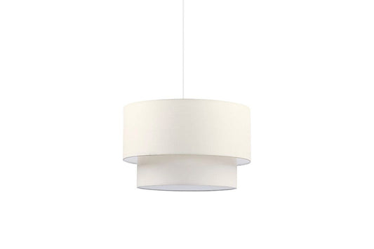 Suspension luminaire plafonnier abat jour blanc crème 30x20 cm