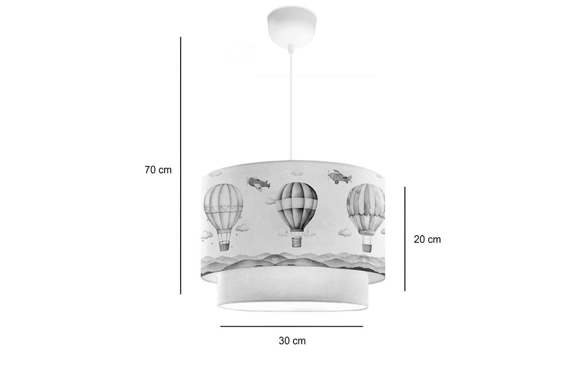 Suspension luminaire plafonnier enfant abat jour beige 30x20 cm