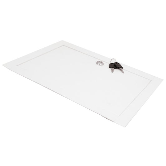 Trappe de visite Porte d'inspection en métal blanc avec serrure 50x50cm