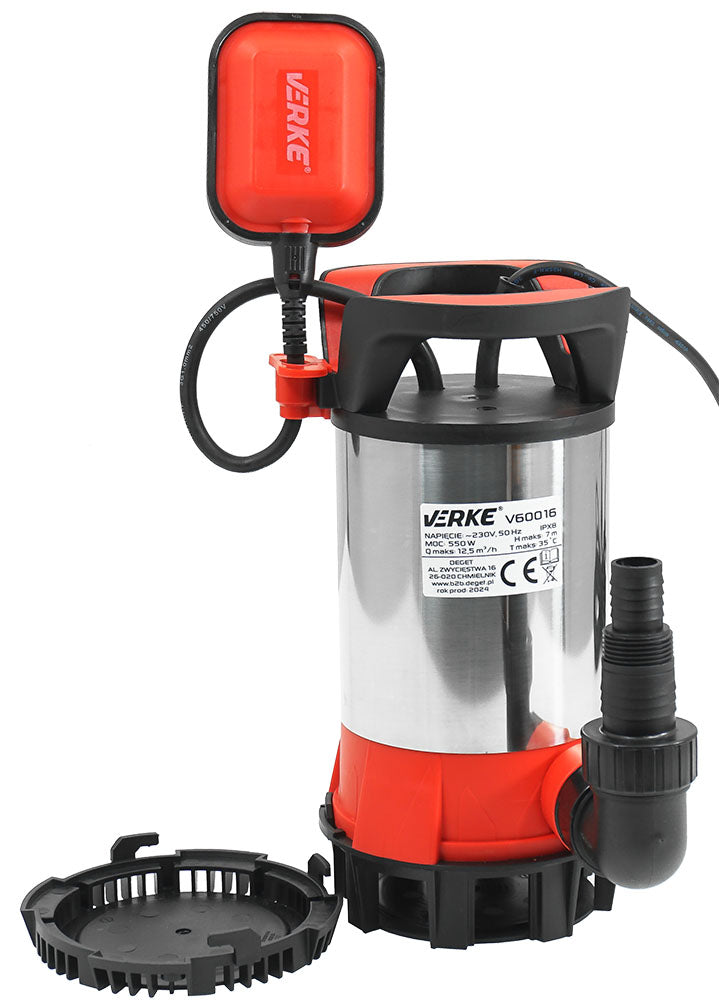 Pompe vide cave submersible Eau Sale Et Propre  550W avec flotteur