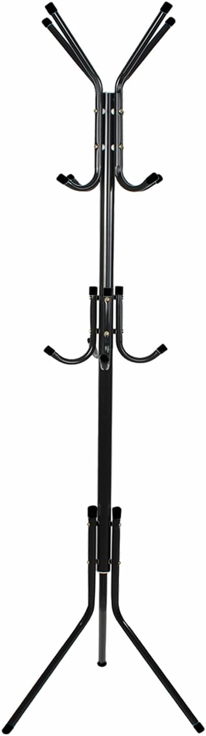 Porte manteaux 12 crochets 170 cm - noir