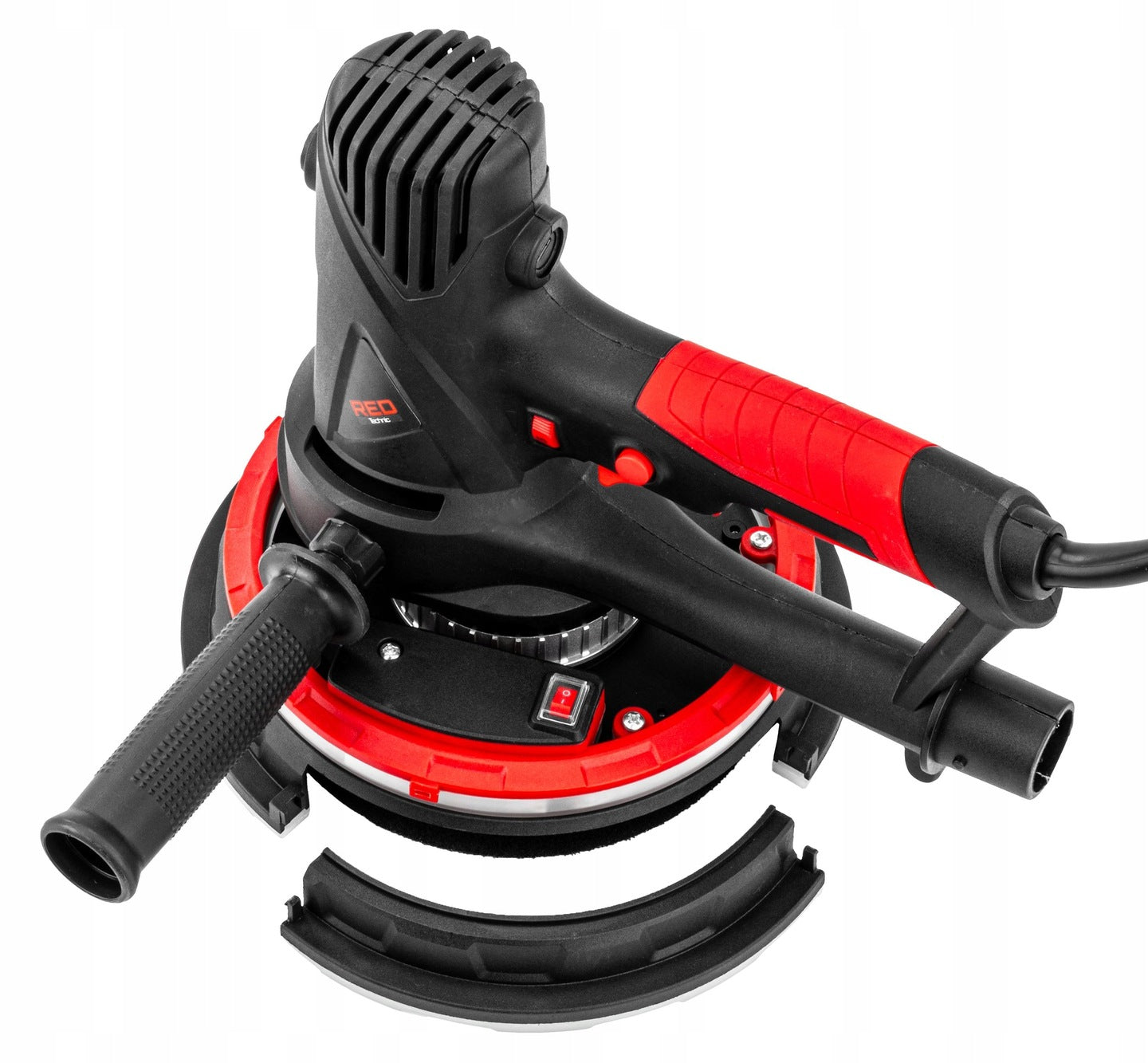 Ponceuse électrique orbitale à plâtre 1800 w + 12 disques de ponçage éclairage LED