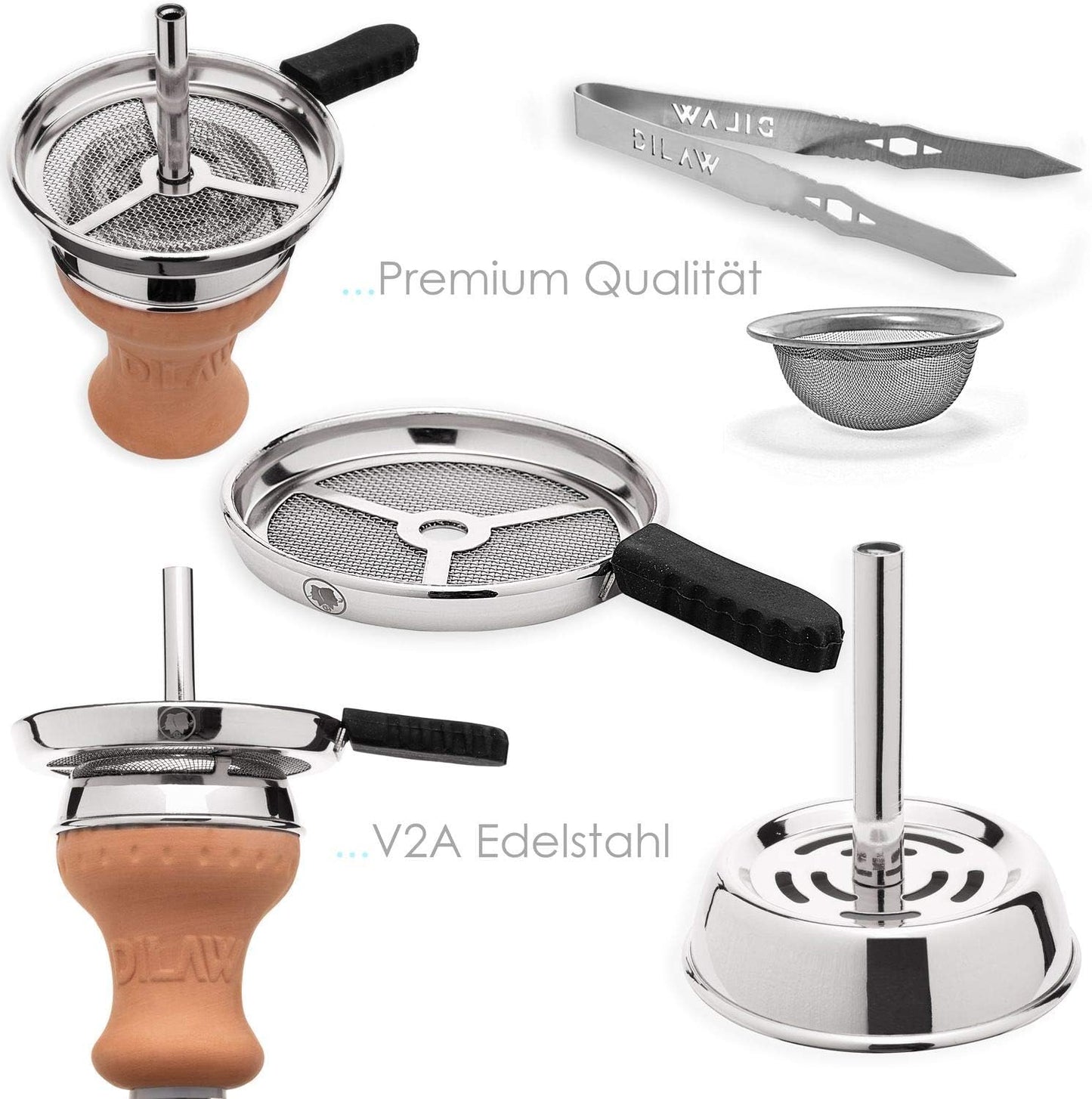 Kit Complet chicha en Acier Inoxydable V2A