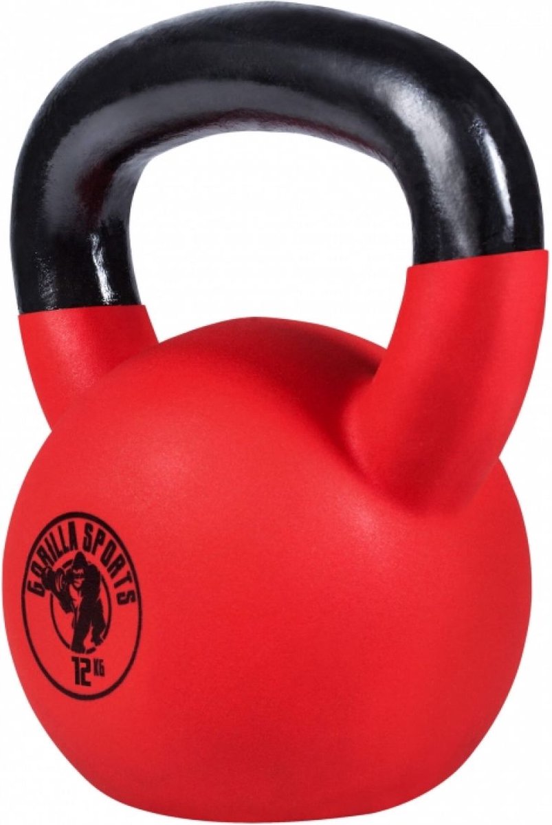 Kettlebell en fonte avec revêtement en caoutchouc de 12 kg