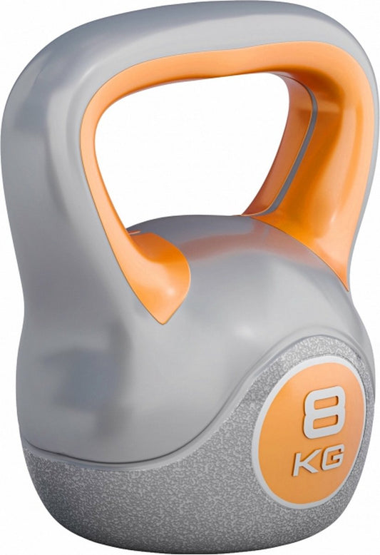 Kettlebell 8 kg Plastique (Grijs/ orange)