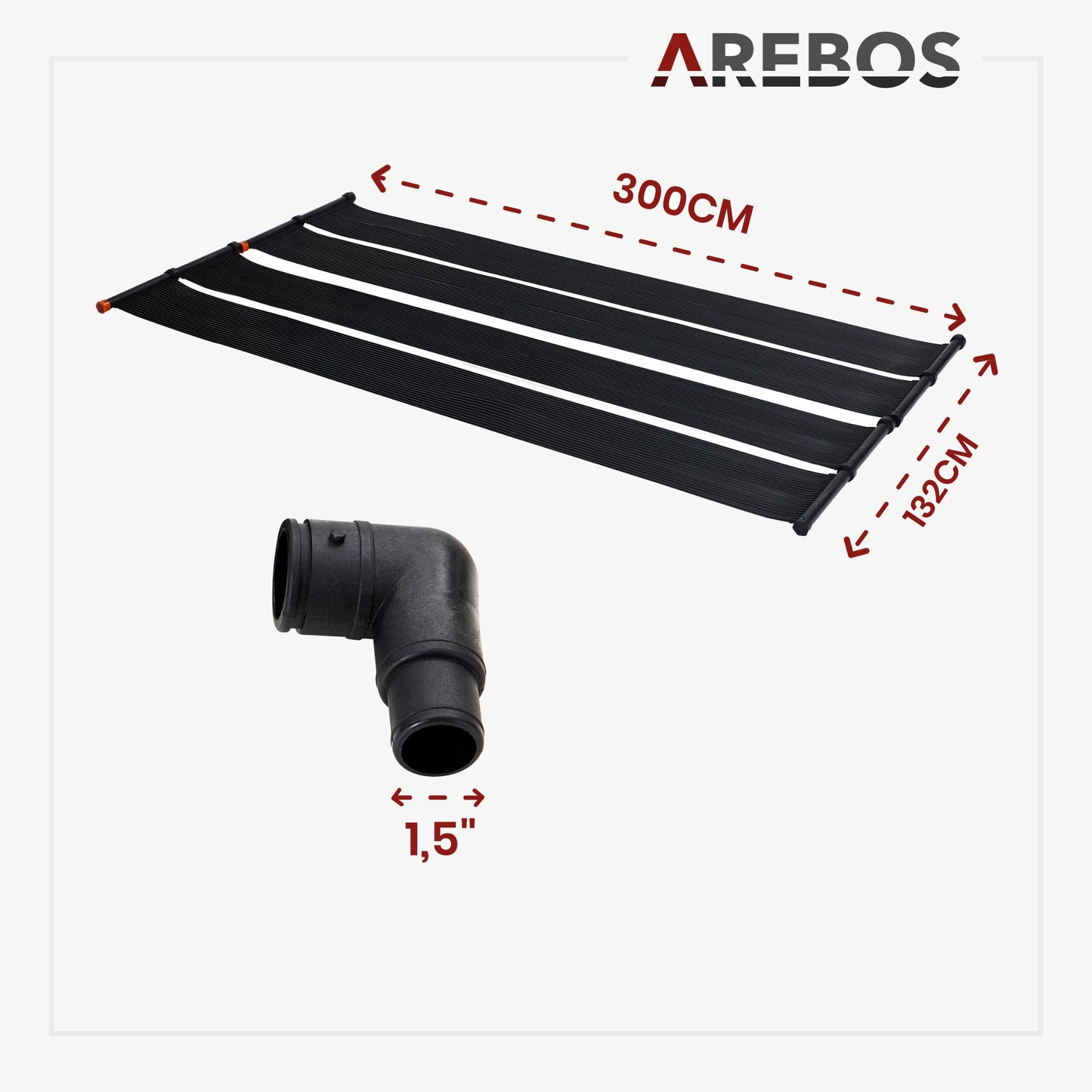 Chauffage solaire 66cmx300cm 2 pièces