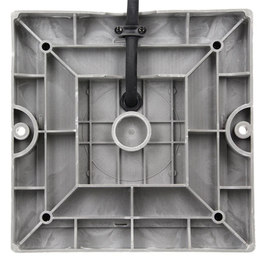 Multiprise  extérieur jardin quadruple étanche IP44 Polyrésine gris clair