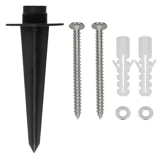 Multiprise  extérieur jardin quadruple étanche IP44 Polyrésine gris clair