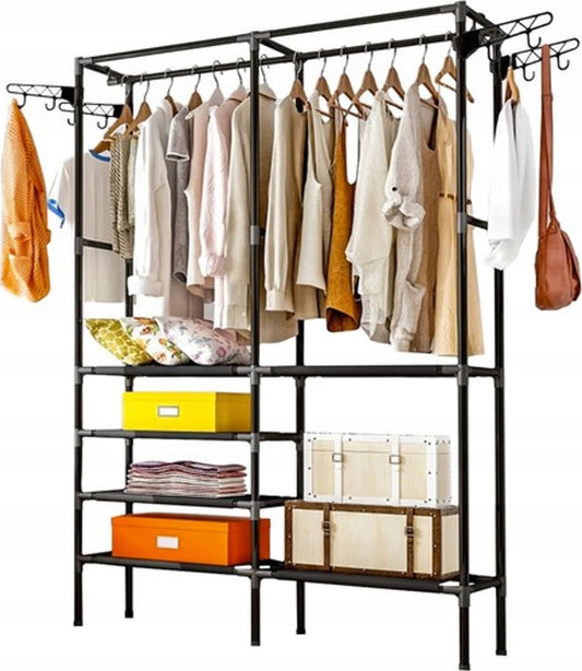 Penderie - double porte manteaux 173 x 36 x 108 cm