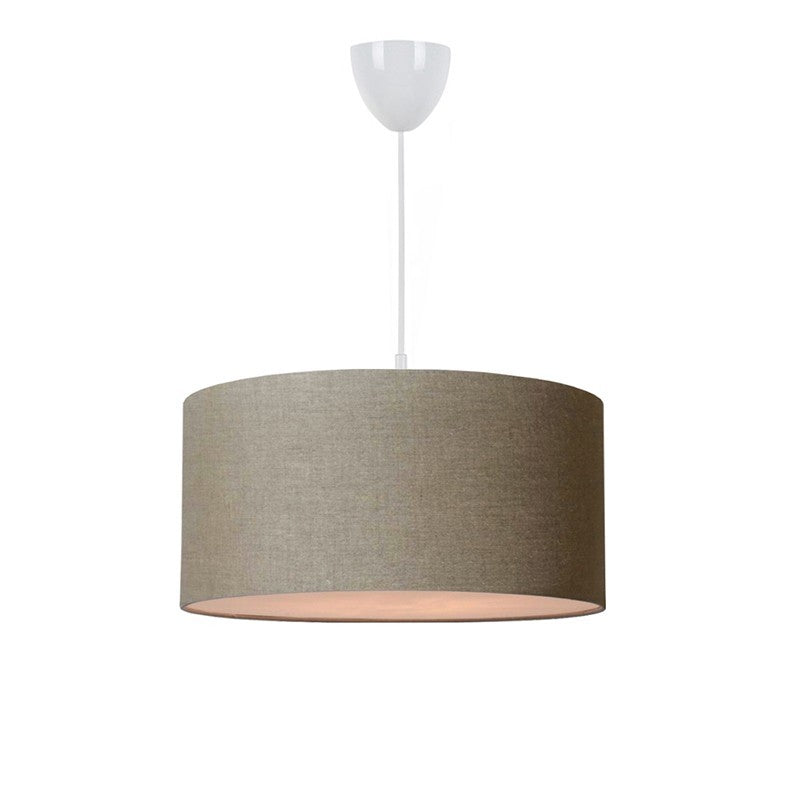 Suspension luminaire Plafonnier E27 beige D38x70 cm