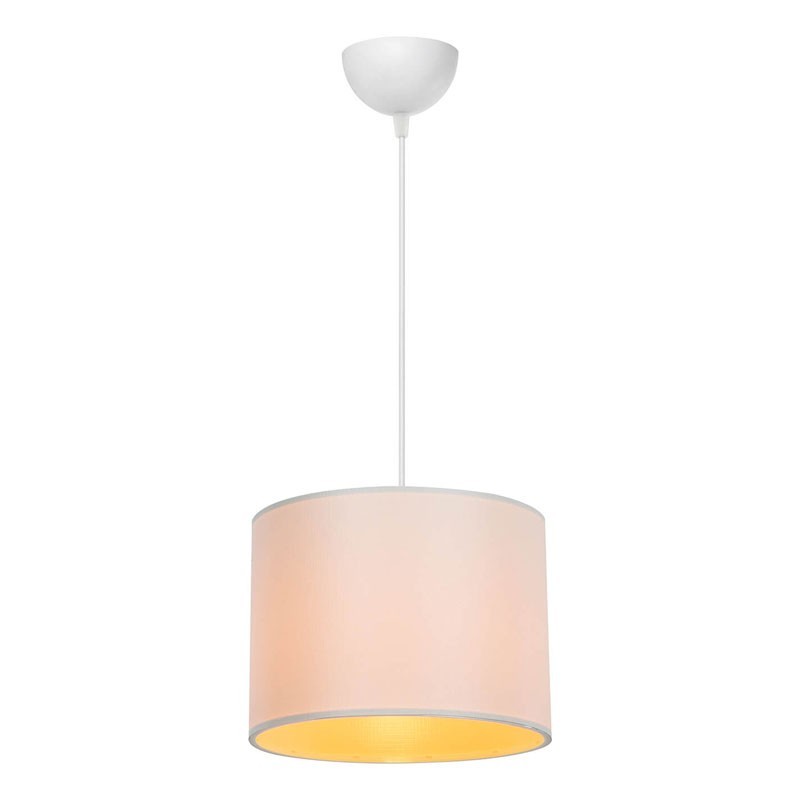 Suspension luminaire Plafonnier PΕ27 blanc crème D22x60cm