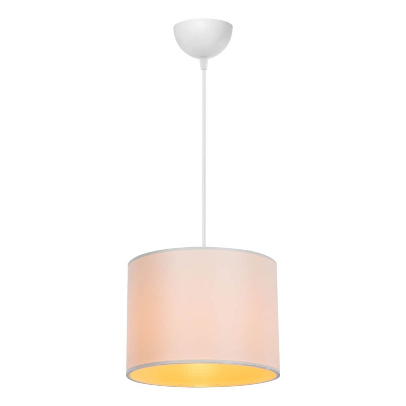 Suspension luminaire Plafonnier PΕ27 blanc crème D22x60cm