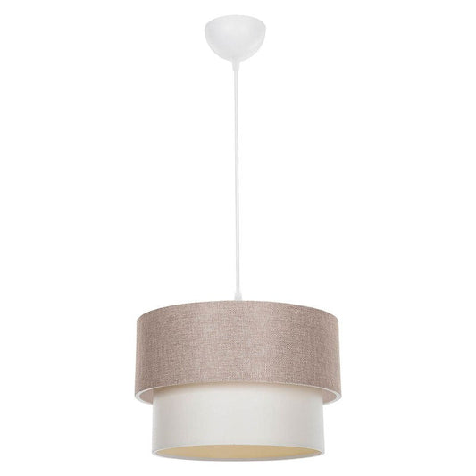 Suspension luminaire Plafonnier Ε27 beige D30x72cm