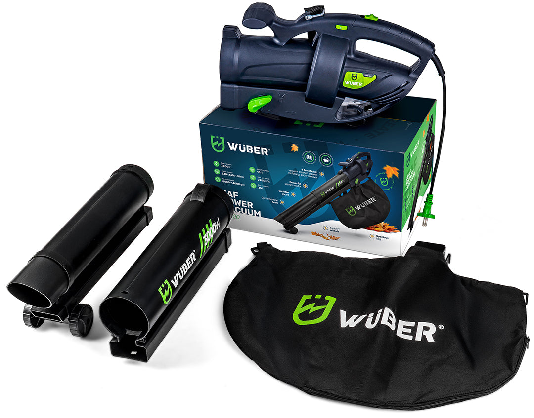 Souffleur de feuilles électrique Wuber avec broyeur 3000 W