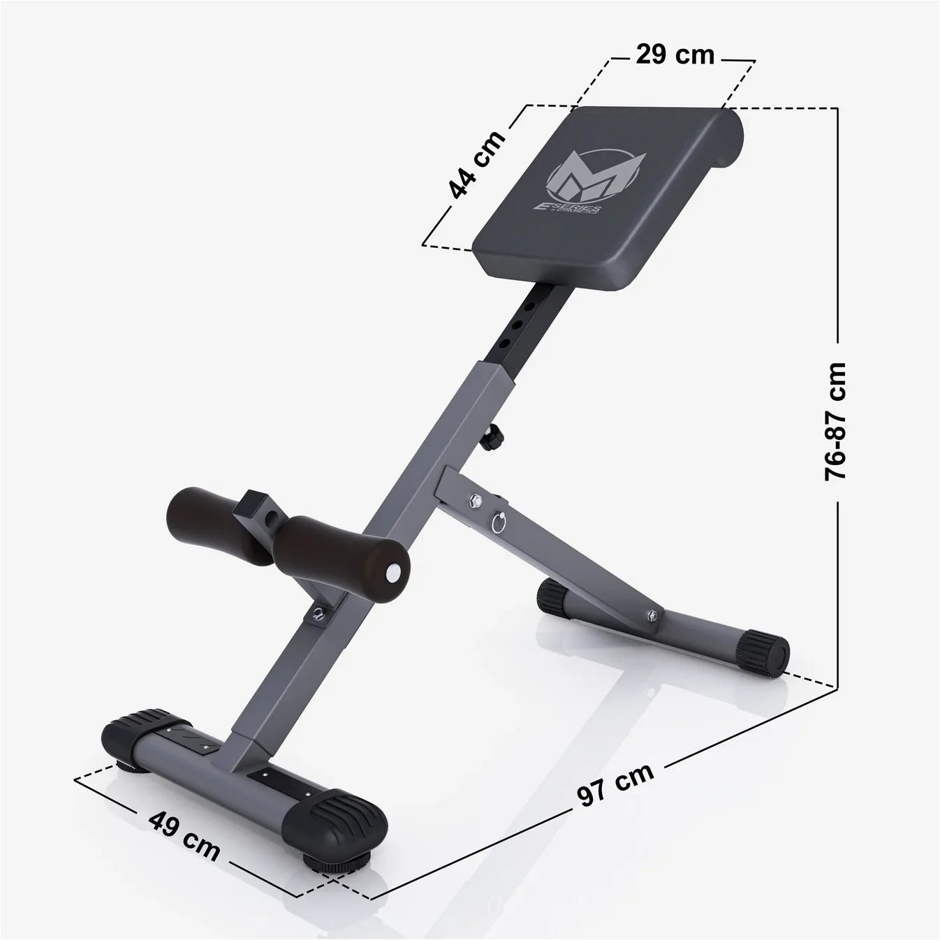 Entraîneur dorsal Hyperextension pliable avec fixation rembourrée pour les jambes abdominal hyperextension