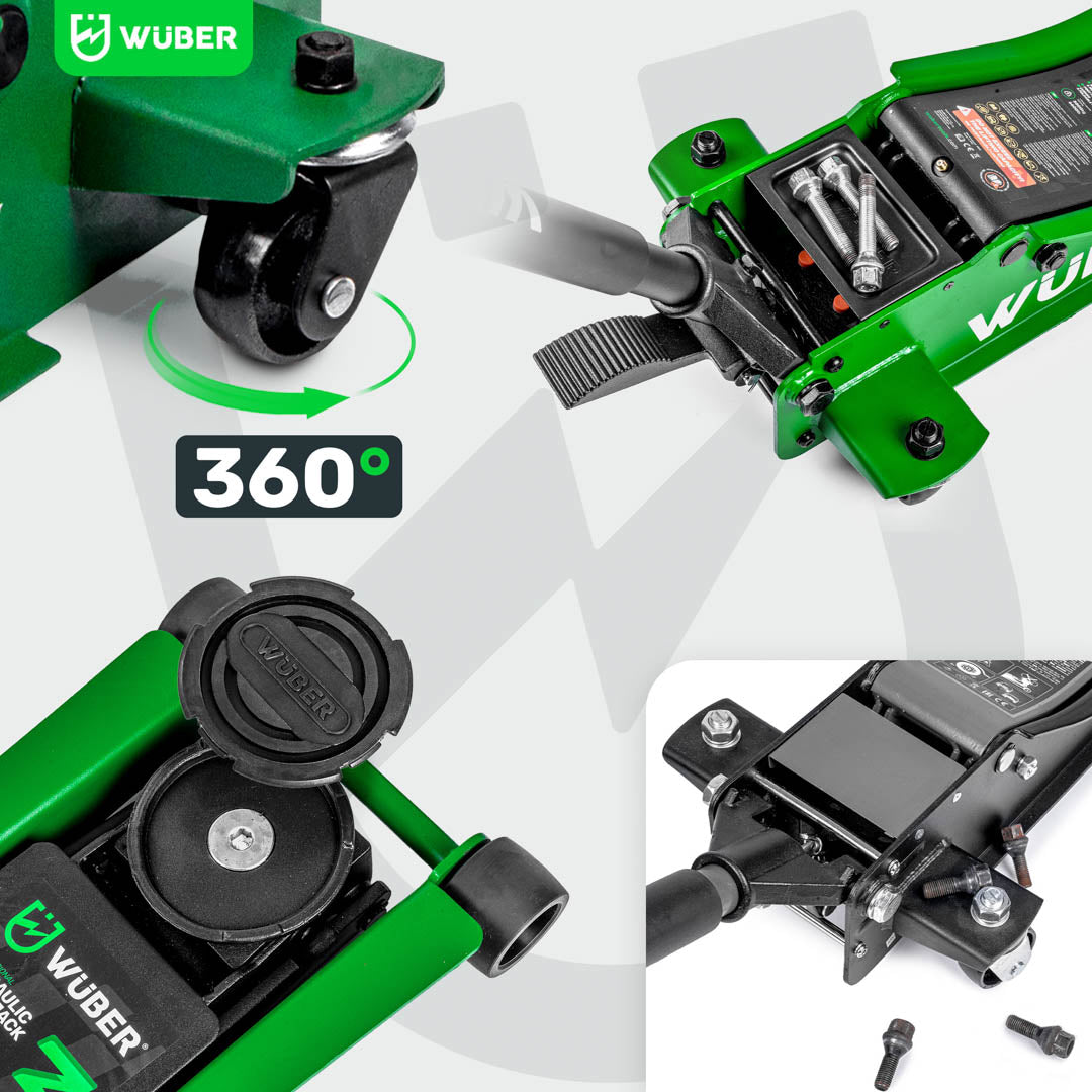 Cric de voiture Wuber 3T 75 à 505 mm