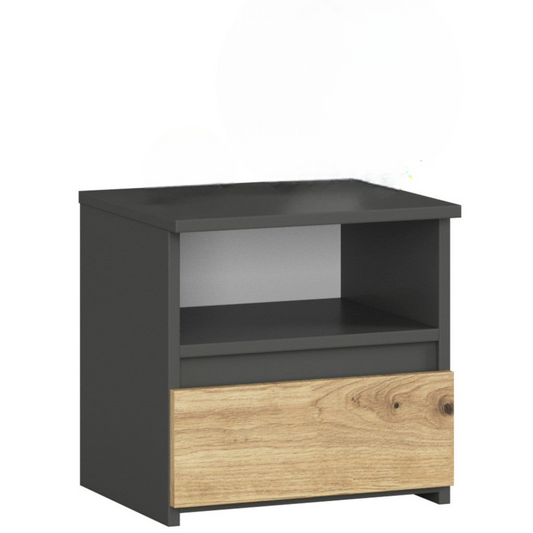 Table de chevet LINA anthracite 1 tiroir bois 40x35x40 cm