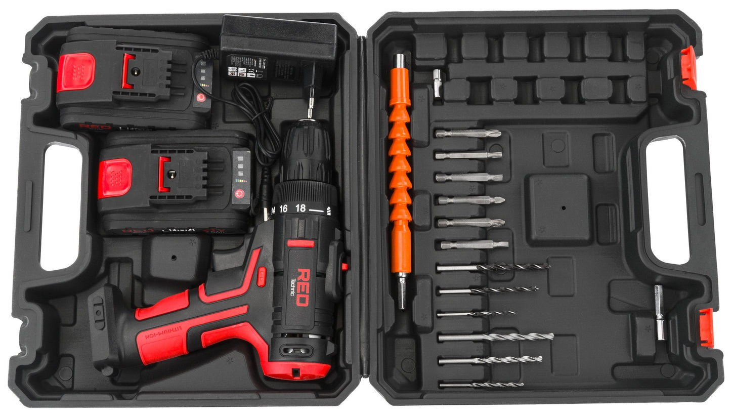 Coffret Visseuse sans fil 21V + Embouts et 2 batteries